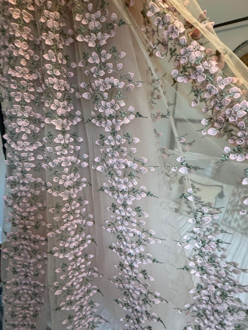 Bronx & Banco Megan Maxi Dress Rose Floral Embroidered Gown Size S - Picture 10 of 13